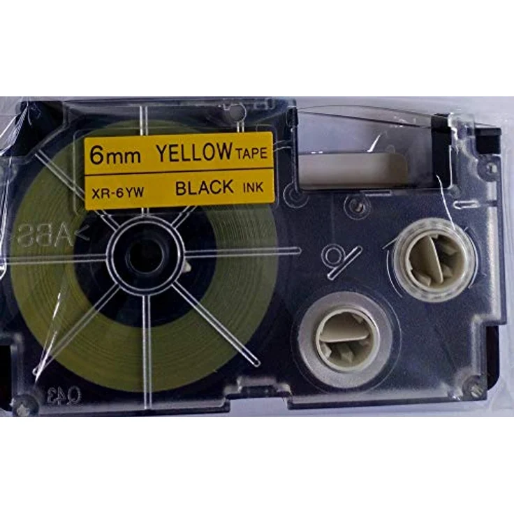 CASIO EZ-Label Printer XR-6YW1 Schriftband selbsthaftend 6 mm x 8,0 m schwarz auf gelb – Bild 5
