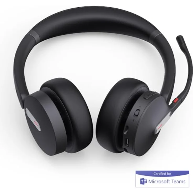 Yealink BH70 Dual Teams USB-C/A Bluetooth Wireless Headset mit Ständer - 1208701, 3-Mikrofon-Rauschunterdrückung, 35 Stunden Akkulaufzeit – Bild 4