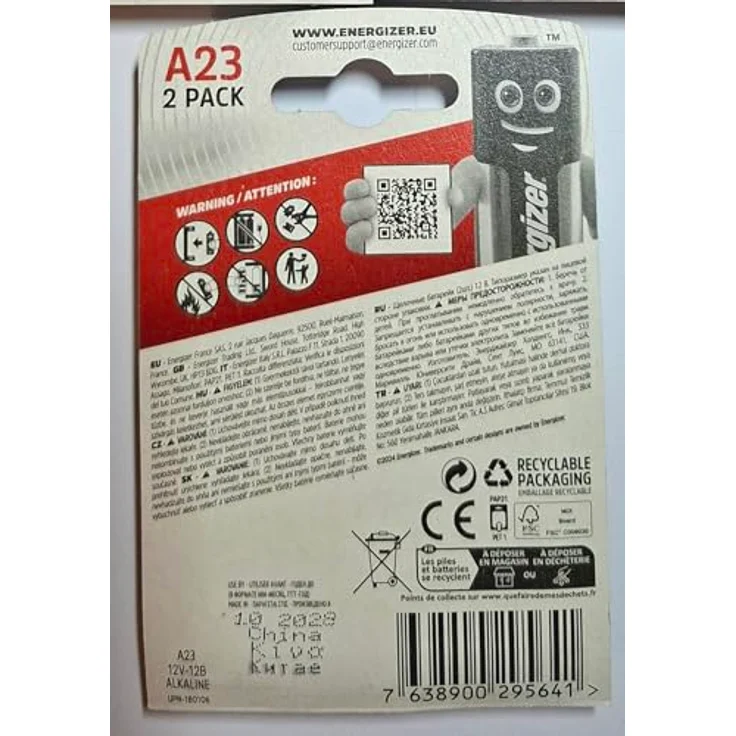 Energizer A23 Alkali Batterien, 12V, 2 Stück – Bild 4