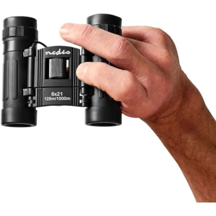 NEDIS SCBI1000BK Fernglas mit 8-facher Vergrößerung, 21 mm Objektivdurchmesser, 10,5 mm Augenabstand und Sichtfeld von 128 m, schwarz – Bild 2