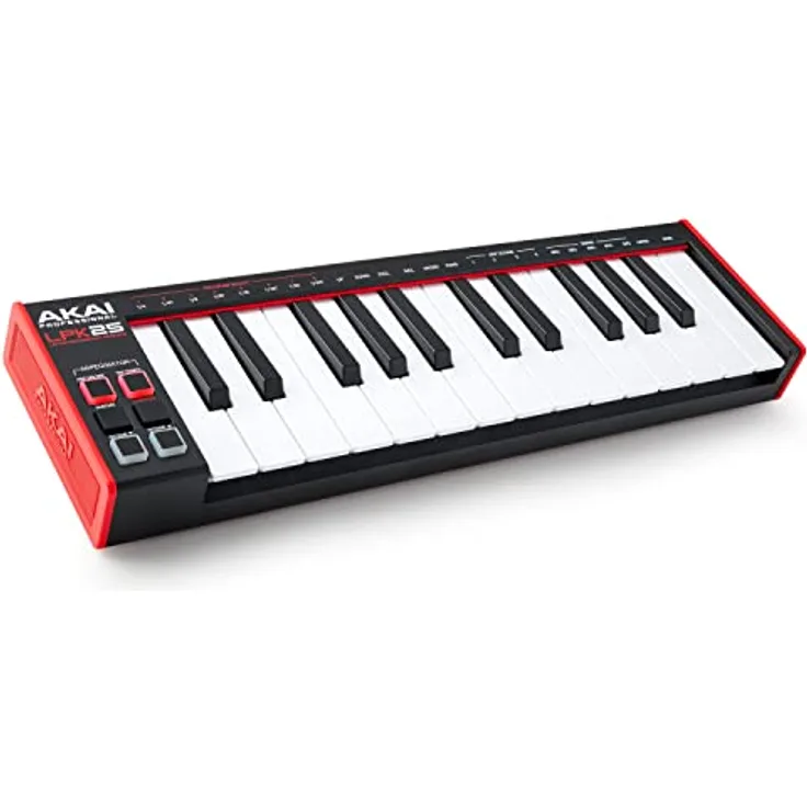 AKAI Professional LPK25 - USB MIDI Keyboard Controller mit 25 responsiven Synth-Tasten für Mac und PC, Arpeggiator und Musikproduktionssoftware