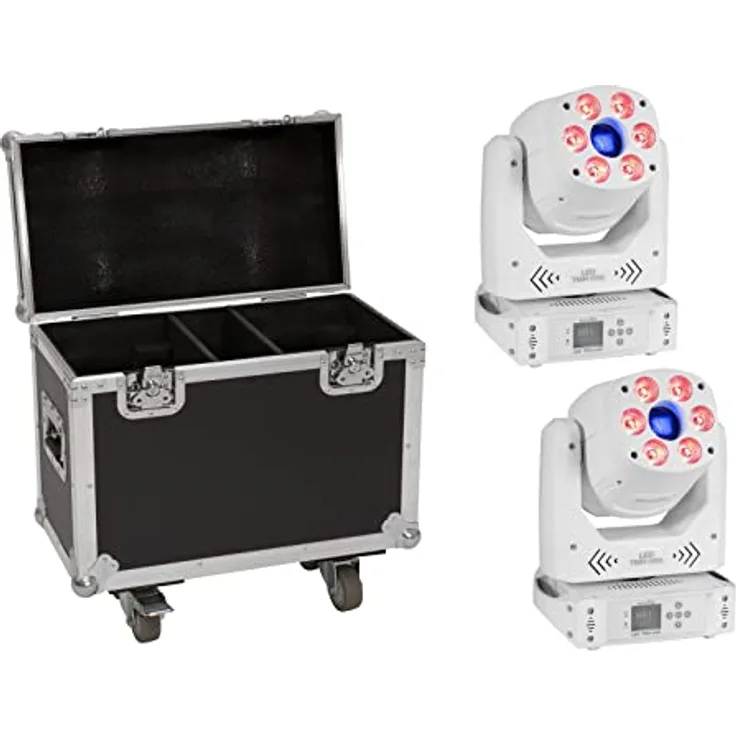 Eurolite Set 2x LED TMH-H90 Hybrid Moving-Head Spot/Wash COB ws, Scheinwerfer mit Tragetasche