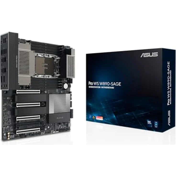 ASUS PRO WS W890-SAGE, Intel LGA4710-2 EEB Workstation-Mainboard mit 4 PCIe 5.0 x16-Steckplätzen, Multi-GPU-Unterstützung und Dual 10Gb LAN – Bild 1