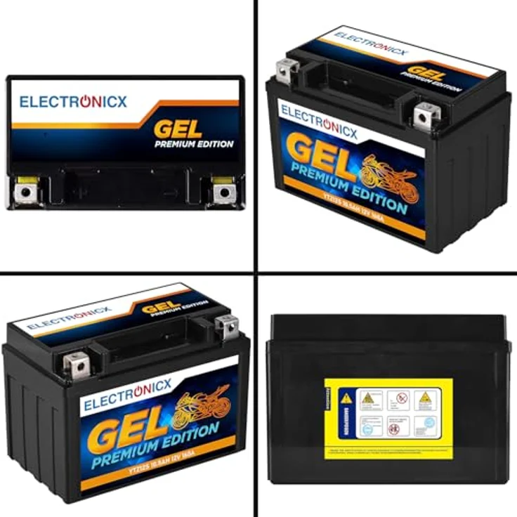 Electronicx GEL-YTZ12S GEL Motorradbatterie 11Ah 12V - wartungsfrei, auslaufsicher, rüttelfest für Motorrad, Roller und Quad – Bild 9