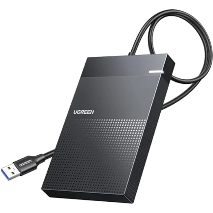 UGREEN USB 3.0 Externes Festplattengehäuse 2,5 Zoll SATA III HDD/SSD, 6 TB, Max 5 Gbps, UASP, Windows/Mac/Linux, Werkzeuglos – Bild 1