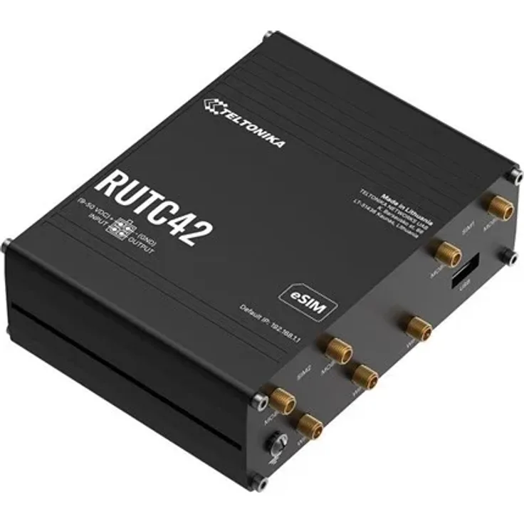 Teltonika RUTC42, Wireless Router mit Wi-Fi 6, 4-Port-Switch, 1GbE, Dual-Band, DIN-Schiene und Wandmontage, unterstützt 3G/4G/2G