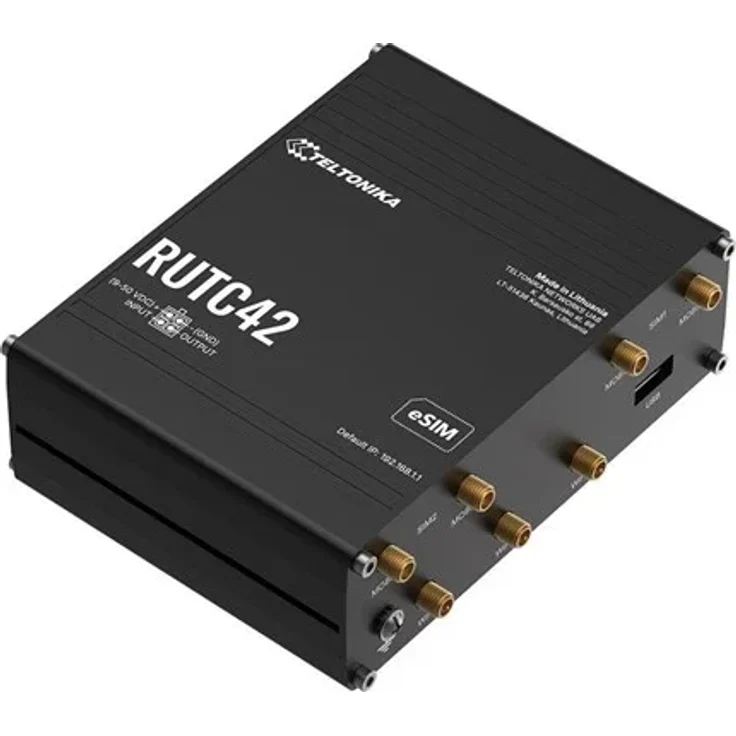 Teltonika RUTC42, Wireless Router mit Wi-Fi 6, 4-Port-Switch, 1GbE, Dual-Band, DIN-Schiene und Wandmontage, unterstützt 3G/4G/2G