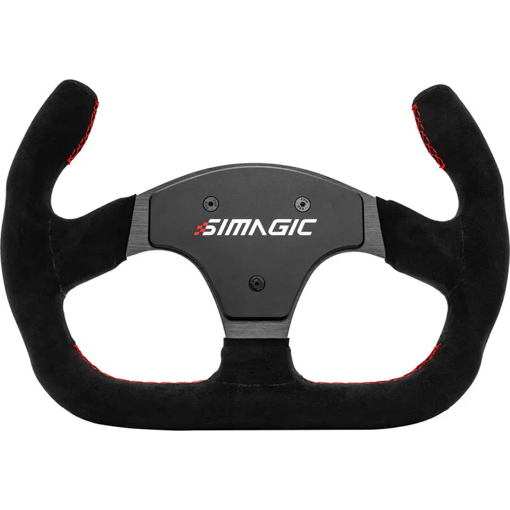 Simagic P-325C Lenkradkranz - Alcantara, 325 mm, Racing-Simulatoren, CNC-Aluminium, Cut-Off Design, schwarz