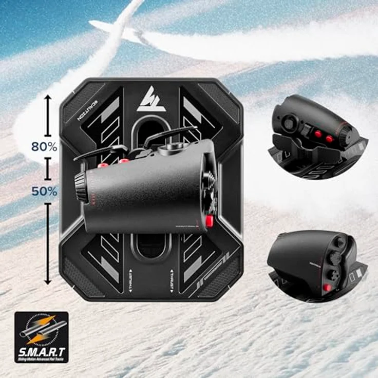 Thrustmaster Sol-R 4 HOTAS, Gaming Controller mit multifunktionalem Joystick und Gashebel, Schwarz, 58 programmierbare Aktionen, 16-Bit-Hall-Effekt-Sensor – Bild 7