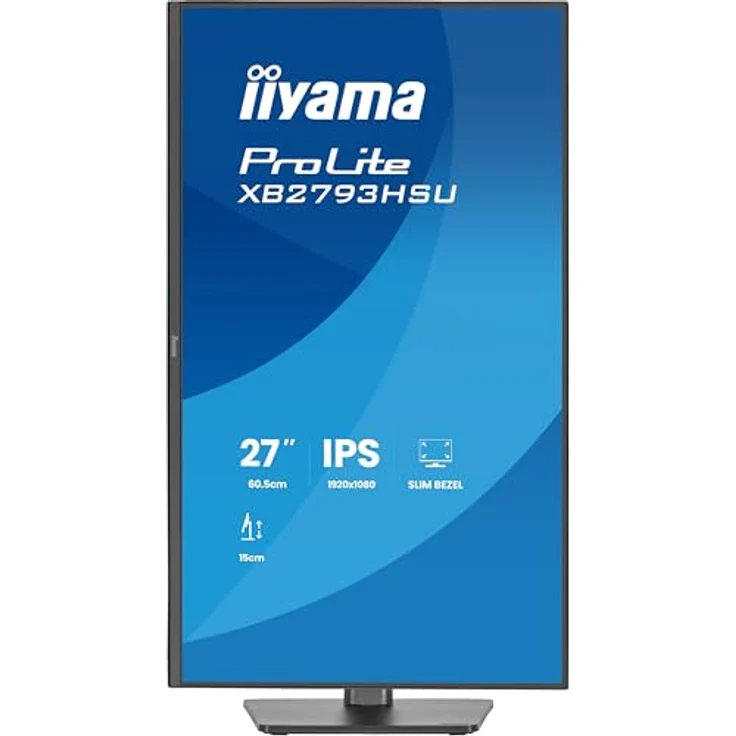 iiyama Prolite XB2793HSU-B1, 27" IPS LED-Monitor Full-HD 120Hz mit Höhenverstellung, Pivot und USB-Hub, schwarz – Bild 4