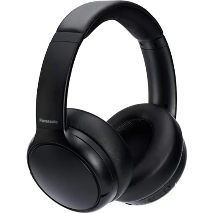 Panasonic RB-M600BE-K Kabellose Kopfhörer mit Hybrid ANC, Bluetooth 5.3, bis zu 65 Stunden Wiedergabe, XBS Deep, USB-C, Schwarz