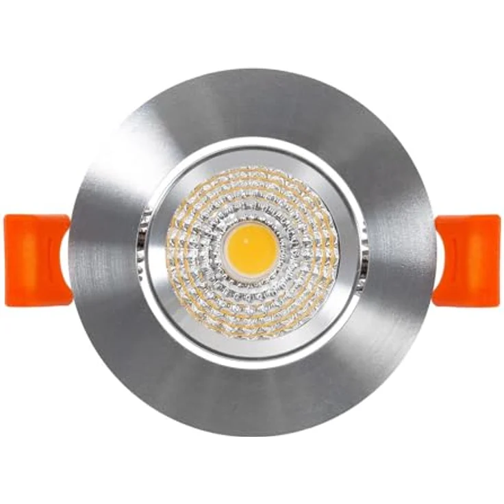 LEDKIA LIGHTING LED-Downlight 5W Rund COB CRI90 Silber Warmweiß 2700K, Smarte Deckenbeleuchtung – Bild 2
