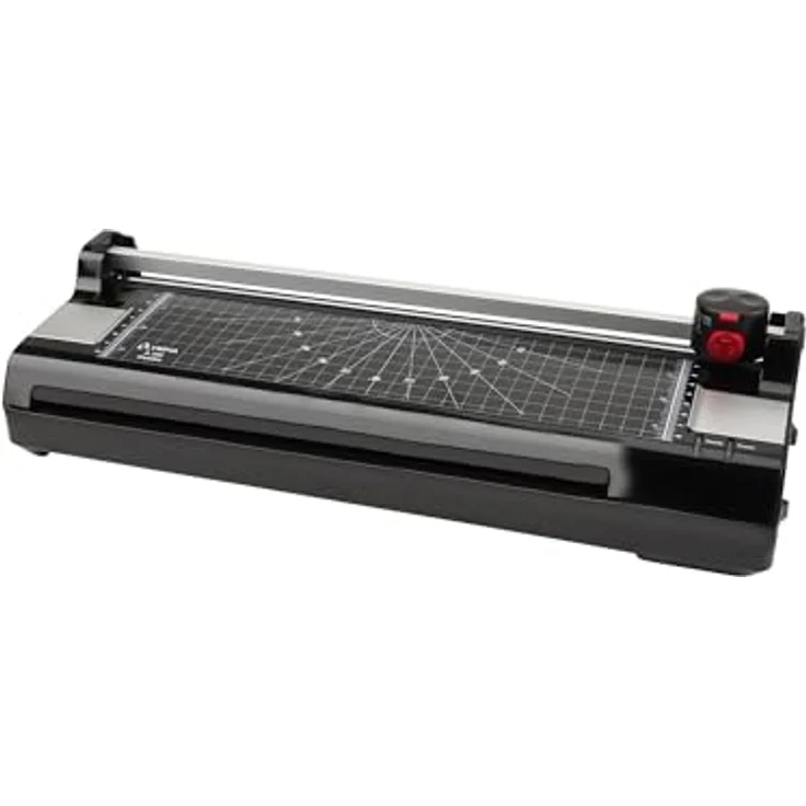 Olympia A 340 Laminiermaschine mit Papierschneider (Heiß- und Kaltlaminieren, DIN A3, Kompaktes Design, Papierschneidegerät mit Eckenrunder, Laminiermaschine mit 2 Rollen inkl. Folien-Set) – Bild 3