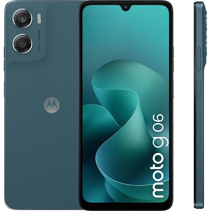 Motorola G06 (256 GB, tapestry, 6.88", Dual SIM), Smartphone, Blau – Bild 1