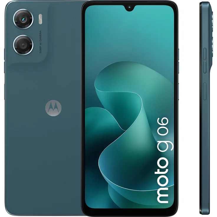 Motorola G06 (256 GB, tapestry, 6.88", Dual SIM), Smartphone, Blau