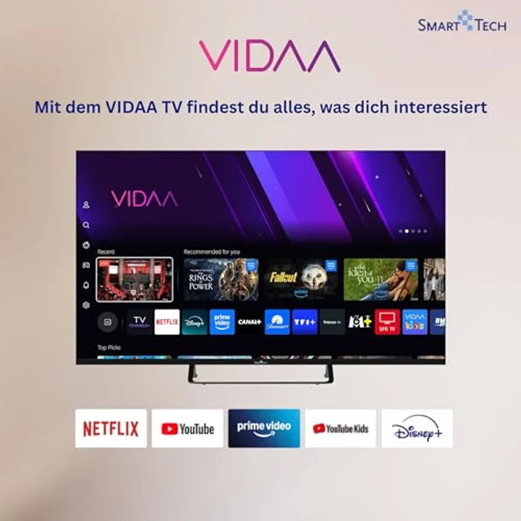 Smart Tech 32QV02V, 40 Zoll QLED Smart TV mit VIDAA, HD ready, Triple-Tuner, WLAN und Dolby Digital Plus – Bild 7