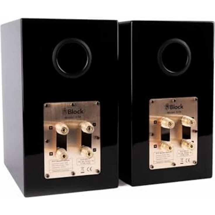 Block Audioblock S-50, 2-Wege Bassreflex Regallautsprecher mit Klavierlack-Veredelung, Schwarz – Bild 3