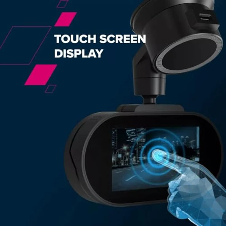 Canyon DVR25GPS, 3.0&amp#039&amp#039 IPS (640x360), touch screen, WQHD 2.5K 2560x1440@60fps, NTK96670, 5 (WLAN, Eingebaute Anzeige, GPS-Empfänger, WQHD), Dashcam, Schwarz – Bild 4