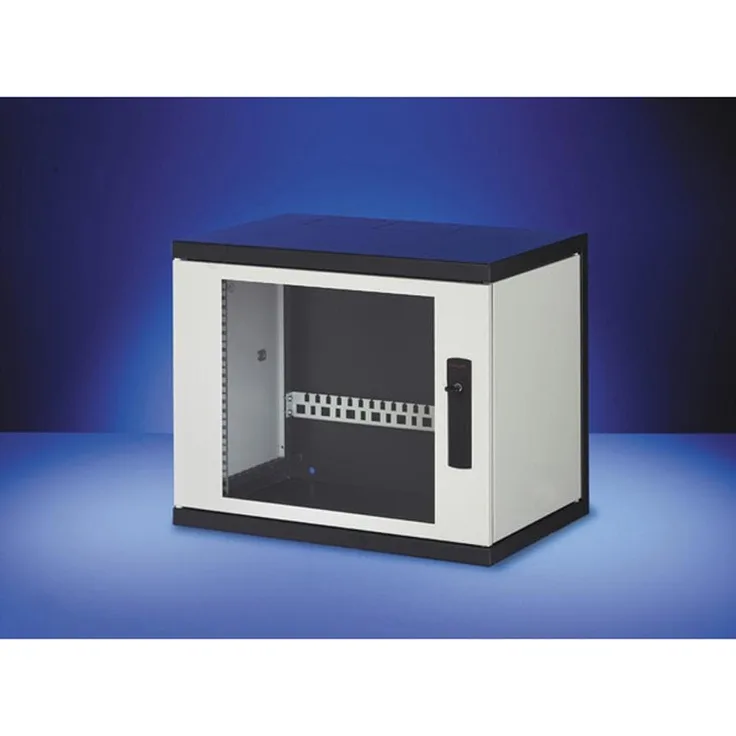 Schroff EPCASE Wandgehäuse (20 HE), Serverschrank, Grau mit schwenkbaren Seitenwänden