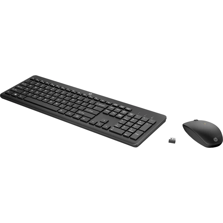 HP 235 Wireless-Maus und -Tastatur Set, volles Layout, kabellos, RF Wireless, Membran Key Switch, Schwarz