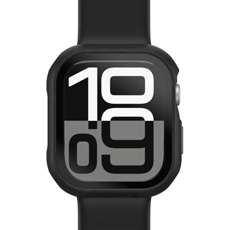 OtterBox Eclipse Bumper, Schutzhülle mit integriertem Displayschutz für Apple Watch Series 11/10-46mm, gehärtetes Glas, stoßfest und sturzsicher, Schwarz