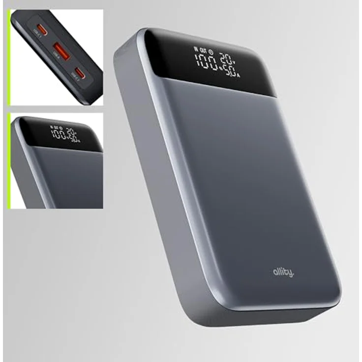 FOREVER Allity Powerbank APB-200 PD QC 130W 19200 mAh Grau - Schnelles Laden für Laptops und Smartphones – Bild 6