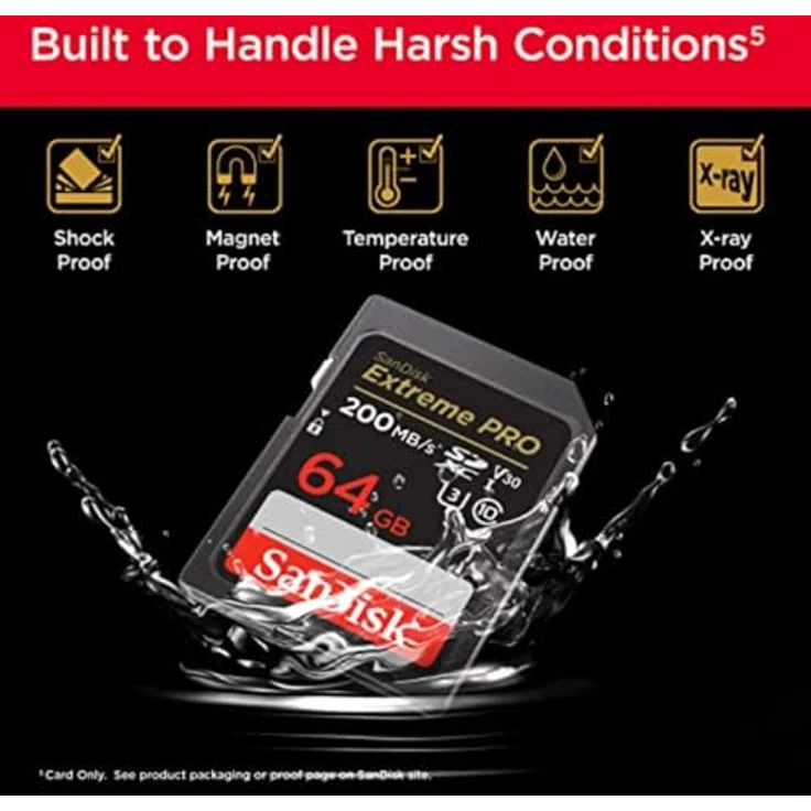 SanDisk Extreme PRO 64 GB SDXC Speicherkarte Class 3 V30 170 MB-s 90 MB-s (SDSDXXU-064G) – Bild 5