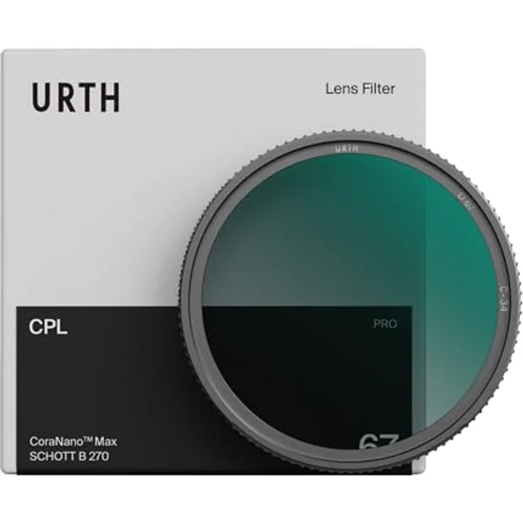 Urth 46mm CPL Lens Filter Pro, zirkularer Polarisationsfilter für verbesserte Bildqualität, Schwarz – Bild 1
