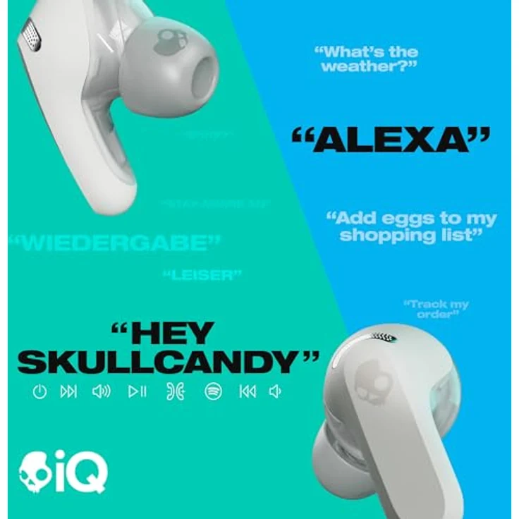 Skullcandy Rail ANC, In-Ear Wireless-Kopfhörer mit Noise Cancelling, 27 Std. Akkulaufzeit, Mikro, kompatibel mit iPhone, Android und Bluetooth-Geräten - Bone – Bild 4