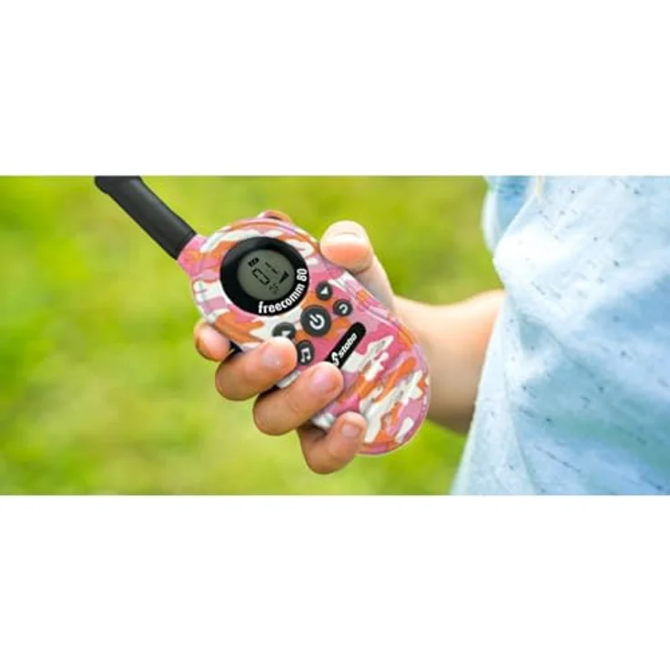 Stabo Elektronik 20080 Freecomm 80, Funkhandy-Set mit LCD-Display, 2 Walkie Talkies für kurze Distanzen, Reichweite bis 5 km – Bild 4