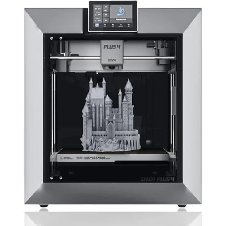 QIDI TECH PLUS4 3D-Drucker, Max 600mm/s Hochgeschwindigkeitsdruck, 65℃ Kammerwärme, 370°C Direktextruder, PPS-CF Filamentunterstützung, 305*305*280mm
