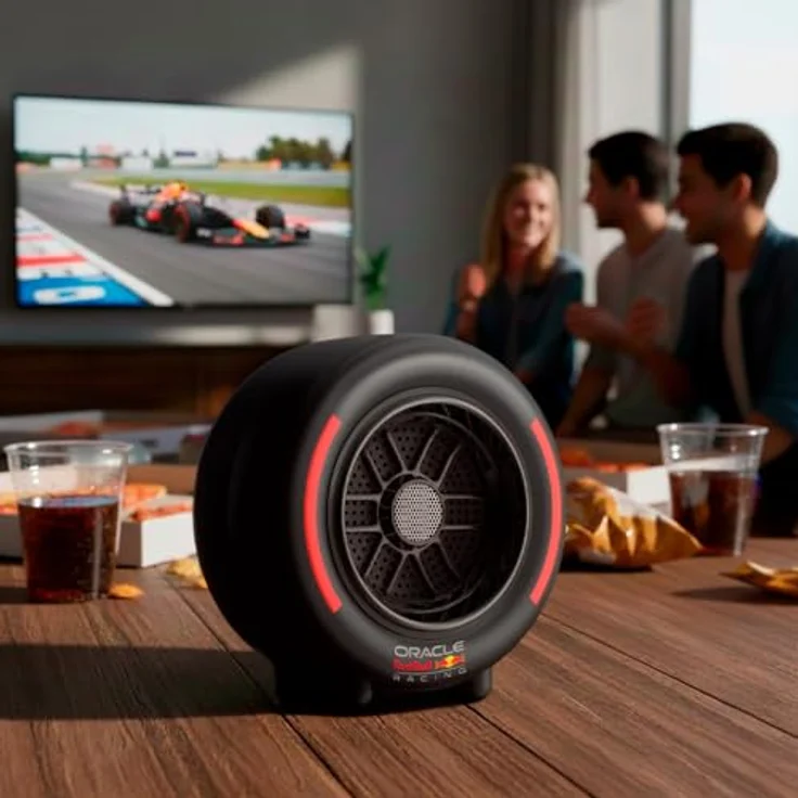 ORACLE RED BULL RACING RB-SK310 BT-Speaker, Bluetooth-Lautsprecher mit 16 W Leistung und Reifen-Design, schwarz – Bild 4