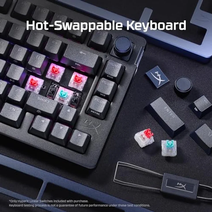 HyperX Alloy Rise 75 Gaming-Tastatur, mechanische Switches, RGB-Beleuchtung, schwarz – Bild 4