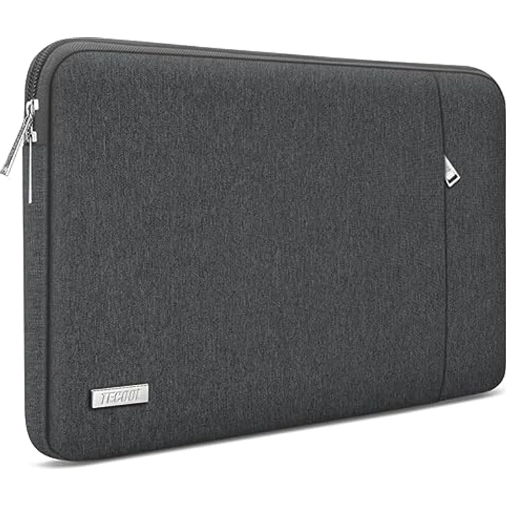 TECOOL Laptoptasche 15,6 Zoll, wasserdichte Notebook-Hülle mit stoßfester Polsterung, Schutzhülle für HP, Dell, Lenovo & mehr, Space Grau – Bild 1