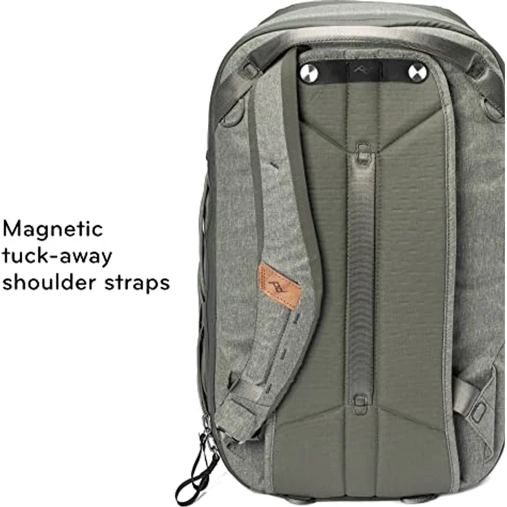 Peak Design Travel Backpack I (Fotorucksack, 30 l), Kameratasche, Grün - Robuster Tagesrucksack für kürzere Reisen und den Alltag, wasserdichtes Material aus recyceltem Nylon, inklusive Laptop- und Tabletfach – Bild 4