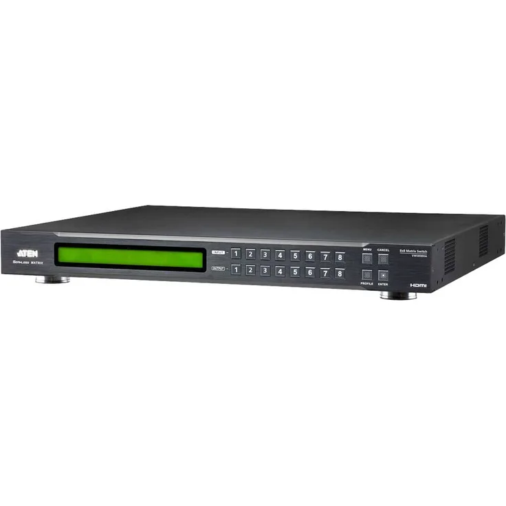 ATEN VM5808HA 8 x 8 HDMI Matrix Switch, 7 Ports, Steuerung über RS-232 und Ethernet, 1920 x 1080 Pixel