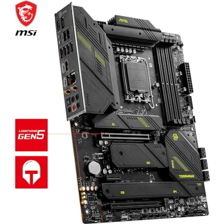 MAG Z790 Tomahawk MAX WiFi Motherboard, ATX - Unterstützt Intel Core Prozessoren der 12. und 13. Generation, LGA 1700, DDR5 7800+MHz/OC, 1 x PCIe 5.0 x16, 1 x M.2 Gen5, 2.5G LAN, Wi-Fi 7 – Bild 5