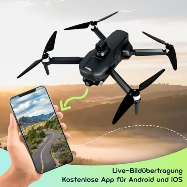 Casativo Profi GPS-Drohne, faltbar mit 4K-Kamera, 360° Hindernis-Erkennung, 6-Achsen Gyroskop, Brushless Motor – Bild 4