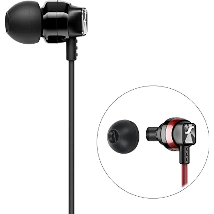 kwmobile 8X Ersatzpolster für Sennheiser CX 300S / CX 6.00BT / Momentum In-Ear - 4 Größen - Schwarz Silikon Ohrstöpsel - Flexibel & Elastisch – Bild 2