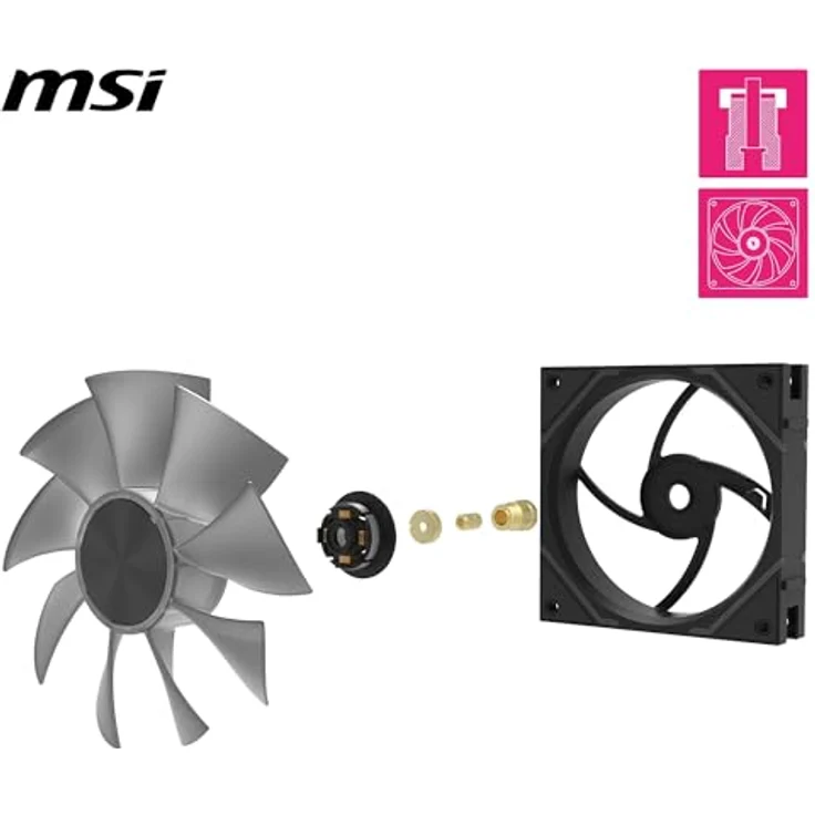 MSI MPG EZ120 ARGB WHITE-3W, 120 mm PC Lüfter mit RGB-Beleuchtung, 3er Pack, Weiss – Bild 3
