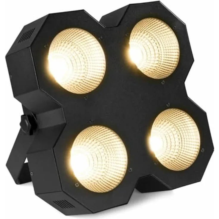 BeamZ SB400, LED Scheinwerfer mit 4x 50 W COB LEDs, schwarz, 2-in-1 Stage Blinder und Stroboskop, DMX-fähig