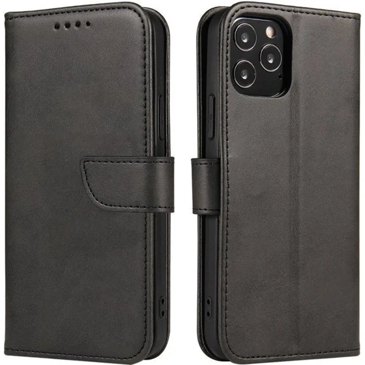 Hurtel Magnet Case für Samsung Galaxy A73, elegantes Cover mit Klapp- und Standfunktion, schwarz