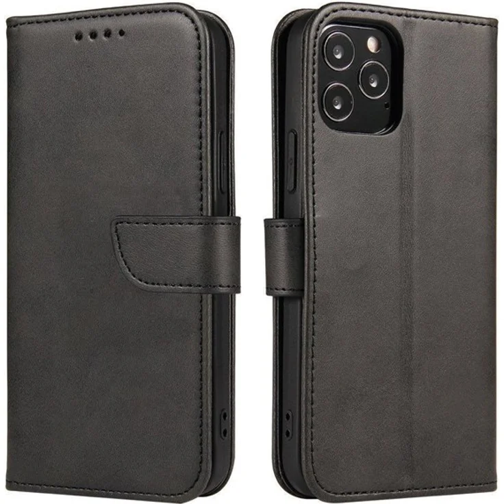Hurtel Magnet Case für Samsung Galaxy A73, elegantes Cover mit Klapp- und Standfunktion, schwarz
