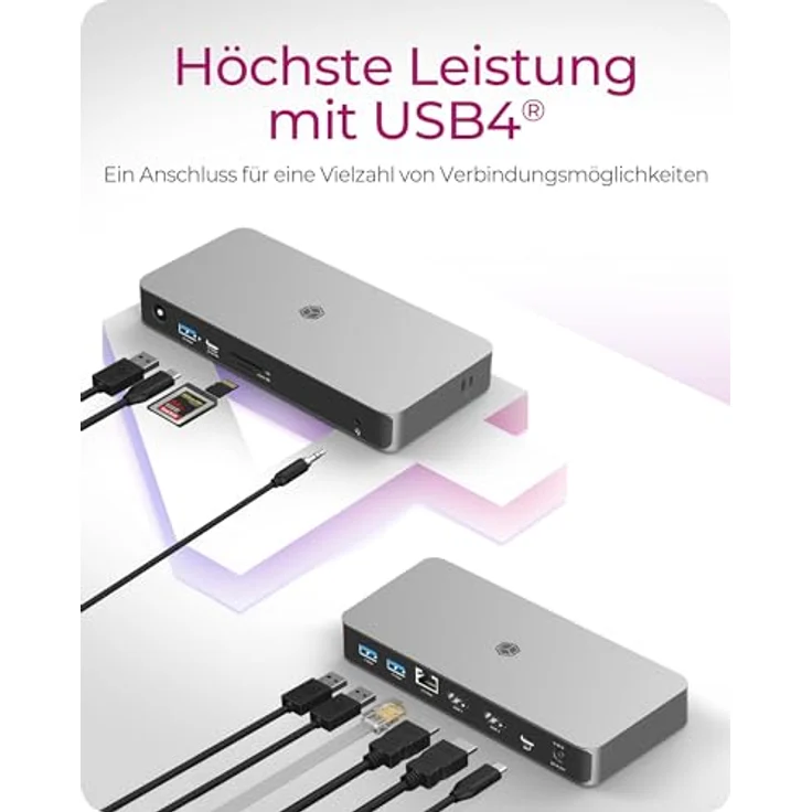 ICY BOX IB-DK2880-C41, USB-C Dockingstation mit 2x HDMI 2.1, 2,5 Gigabit LAN, 3x USB 3.2 Gen 2 Type-A, 100 W Stromversorgung – Bild 2