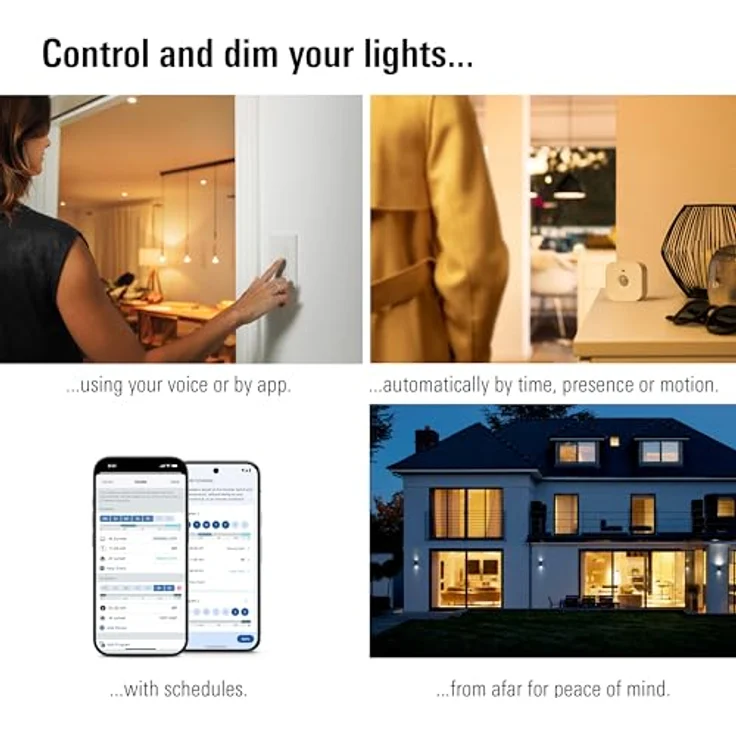 Eve Dimmer Schalter (Matter) - Smart Dimmer für Apple Home/Alexa/Google Home/SmartThings, einpolig & 3-Wege-Kompatibel, flimmerfreies Dimmen, benötigt Gewinderand-Router und Neutraldraht – Bild 4