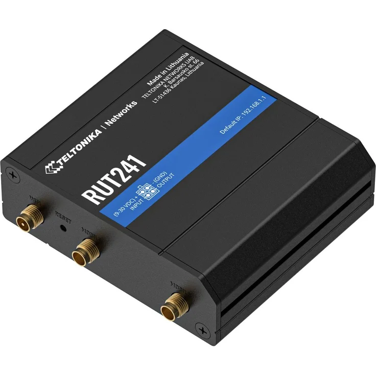 Teltonika RUT241, Router mit automatischem WAN-Failover und mehreren Verbindungsschnittstellen, Schwarz
