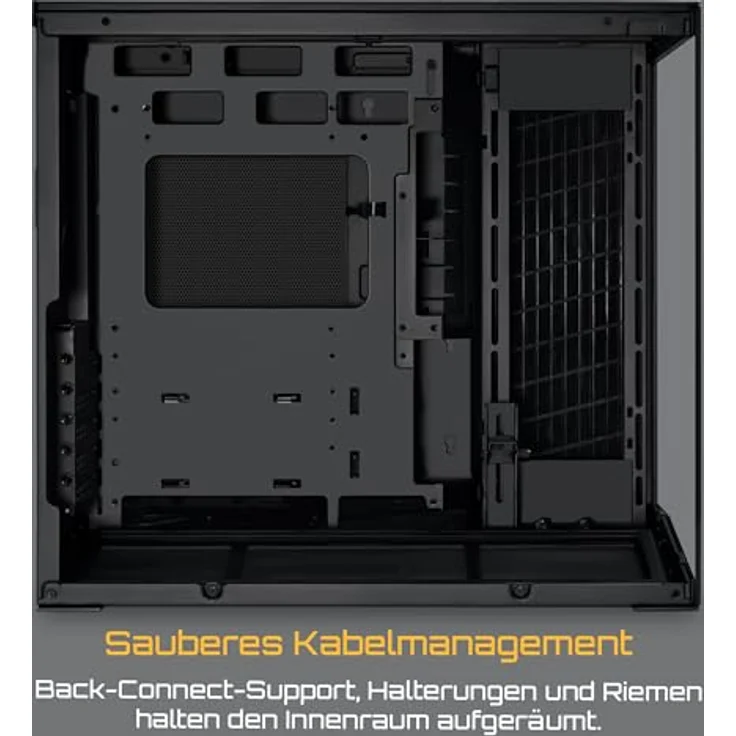 Lian Li O11 Dynamic Mini V2, Mini-PC-Gehäuse ATX mit Tempered Glass, Schwarz, für Grafikkarten bis 400 mm und CPU-Kühler bis 160 mm – Bild 5