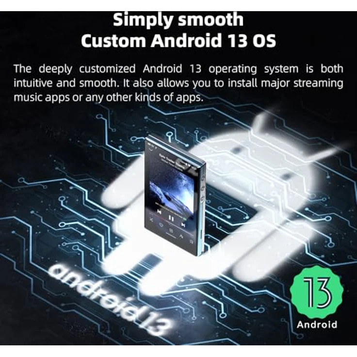 JadeAudio /FiiO JM21 Hi-Res Music Player MP3 mit Snapdragon 680, Bluetooth WiFi USB DAC 12.5H Spielzeit (Himmelblau) – Bild 5