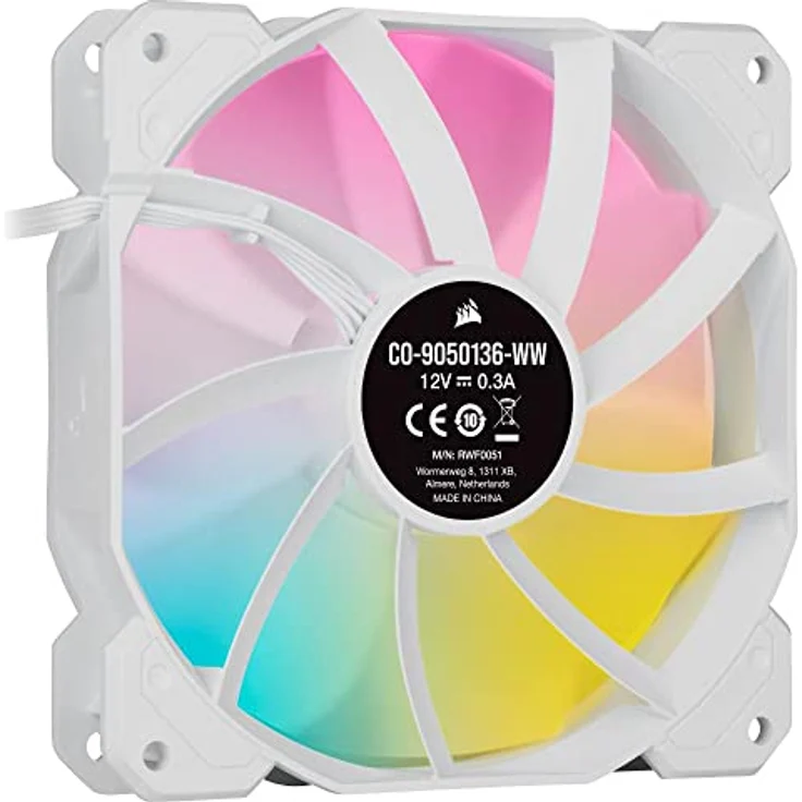 Corsair SP Series, White SP120 RGB ELITE, 120mm RGB LED Fan with AirGuide, Single Pack (CO-9050136-WW) – Bild 5