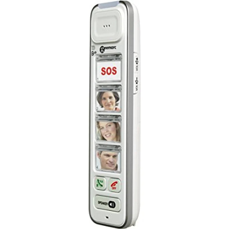 Geemarc PHOTODECT 295 Zusatz-Telefon - schnurloses Schwerhörigen-Telefon mit 4 Fototasten und Lautsprecher, besonders praktisch bei Demenz - Deutsche Version – Bild 6
